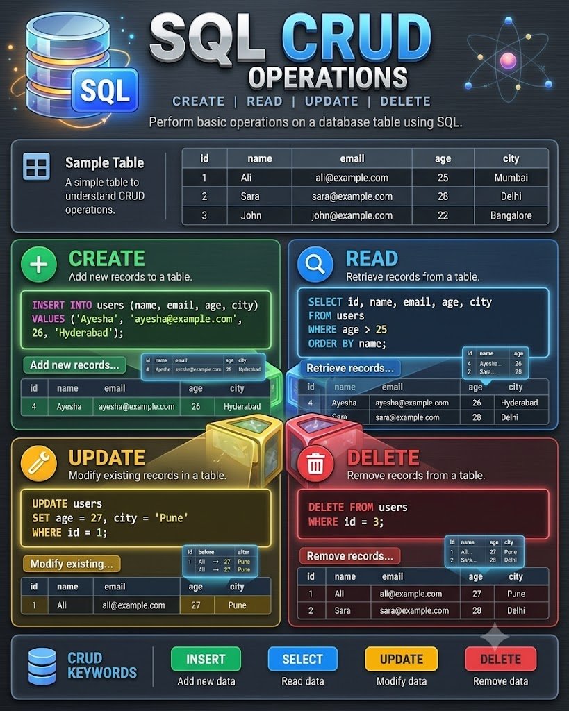 JavaScriptHubz's tweet photo. SQL CRUD Operation https://t.co/sjhkvh9AUj