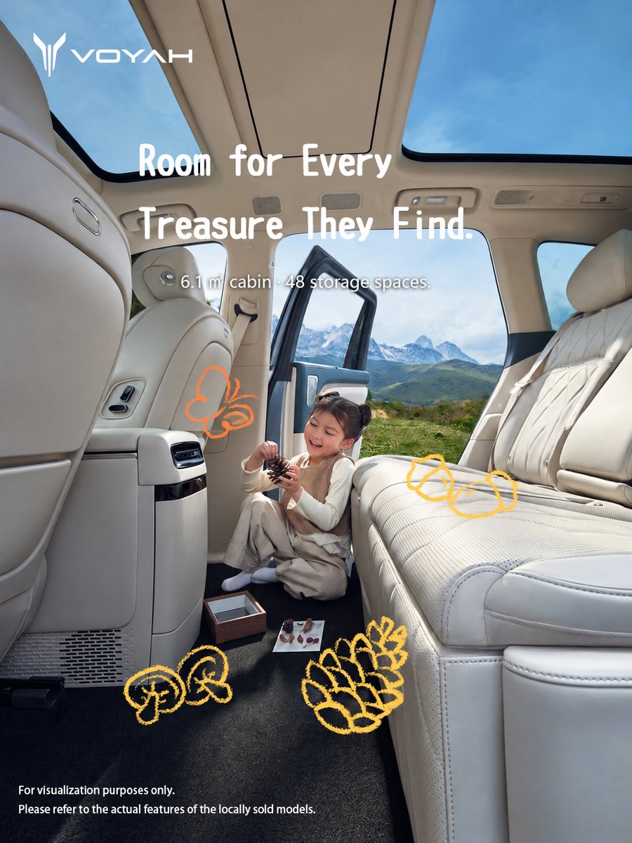 VOYAH_Motor's tweet photo. Fall In, Family First. 🍂
Collect autumn treasures.
Pause for an unexpected nap.
Share a movie, a song, a laugh.
With #VOYAHTAISHAN, the road becomes a cozy space for the moments that matter most.
This autumn, take home with you—wherever you go.
#VOYAH #FreedomToExplore https://t.co/SaLqnKrKWw