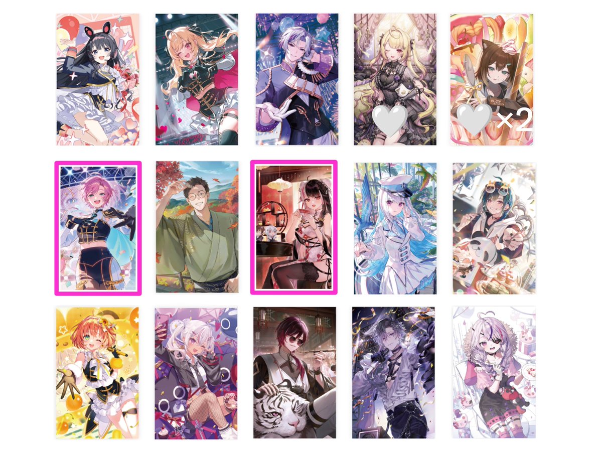 ayame_kk's tweet photo. @jvis3o はじめまして、検索から失礼します。
画像お借りして💜付けたものを2枚希望です。
定価+送料でのお譲りもしくは🤍付けたものと交換は可能でしょうか？
もし2，3枚目🤍付けたもの4枚～6枚纏めてご希望の場合、1枚目🤍と合わせて交換も可能です。
ご検討よろしくお願いします。💜 https://t.co/SvFRph5RK2