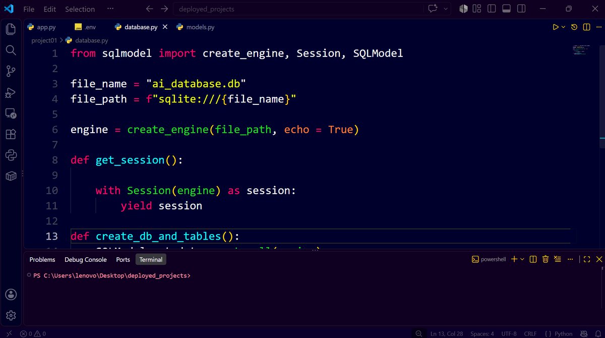 Nik_Coding10's tweet photo. "Bhai abhi ke liye database SQLite use kar raha hu, production mein Postgres pe migrate kar dunga" 🤡 
The biggest lie we all tell ourselves! 😂

Wese, built a complete backend with FastAPI, SQLModel &amp; Gemini API. Video link in thread 👇 Tumhara go-to DB kya hai? https://t.co/aOEyNjGkB1