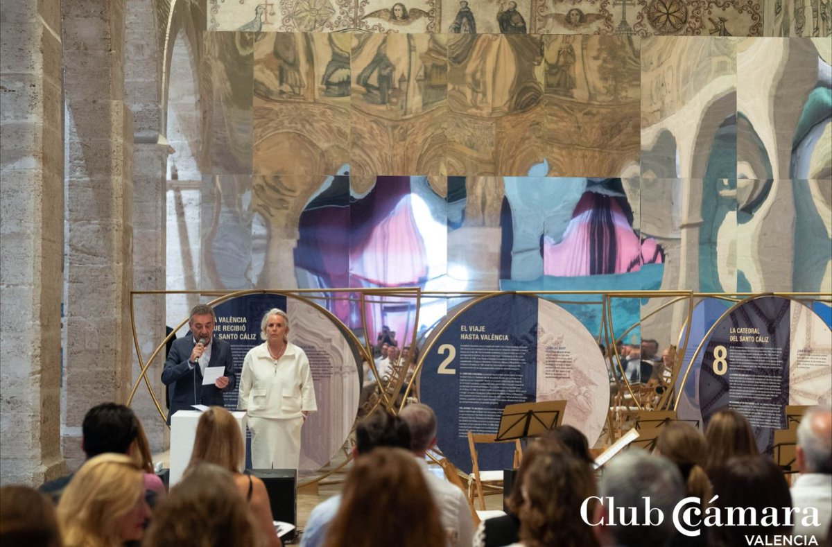fsantocaliz's tweet photo. Agradecemos al Club @camara_valencia su apuesta por el #SantoCáliz de #Valencia en su acto de bienvenida a sus socios en el Almudín 🍷

Disfrutaron del concierto Mística del Santo Cáliz 🎼 de la mano de Filarmonía Hispánica.

¡Seguimos trabajando! 🌐 https://t.co/xaWAuD9Rrt https://t.co/mElfZHQoAx