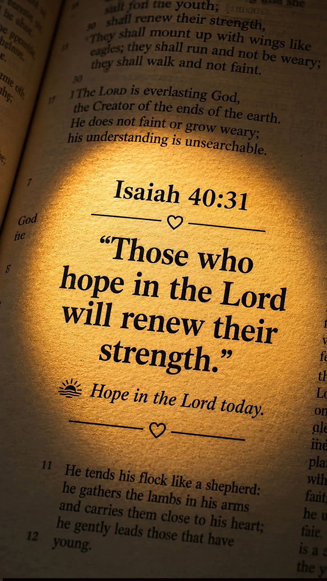 thompsonb2569's tweet photo. Hope in the LORD today. 
- Isaiah 40:31 https://t.co/2C1SVHNEek