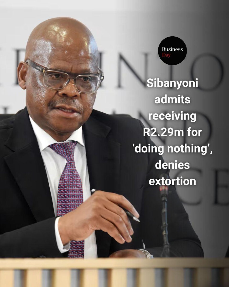 BDliveSA's tweet photo. Taxi boss Joe Sibanyoni conceded on Tuesday at the Madlanga commission he received R2.29m from a subcontractor involved in a R3.7bn Moloto Road upgrade project in Mpumalanga for doing nothing but denied an extortion allegation against him.

https://t.co/pL5wFlycMO https://t.co/DiWfkaxZTs