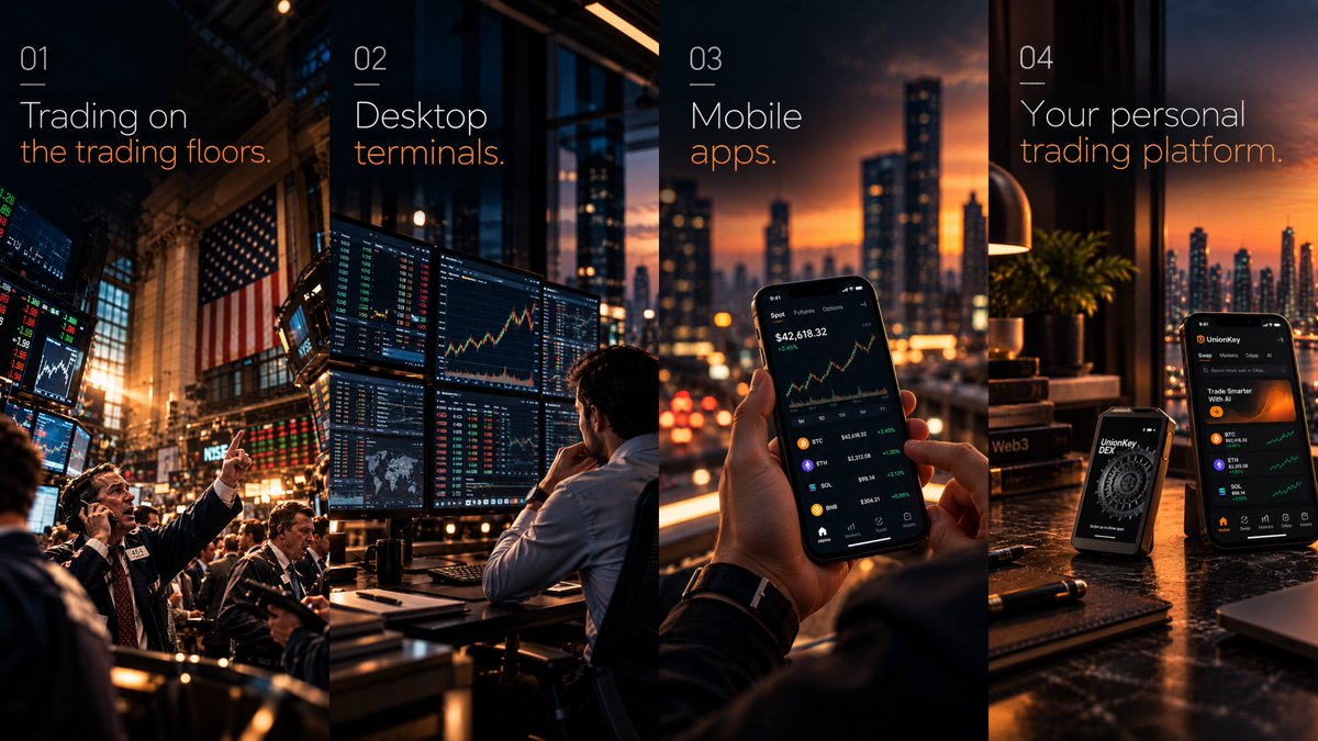 UnionKeyHQ's tweet photo. Trading is becoming more personal.

We went from trading floors → desktop terminals → mobile apps.

The next shift is already taking shape:
A trading environment built around the individual — not the platform.

We call it the Personal Trading Platform era.