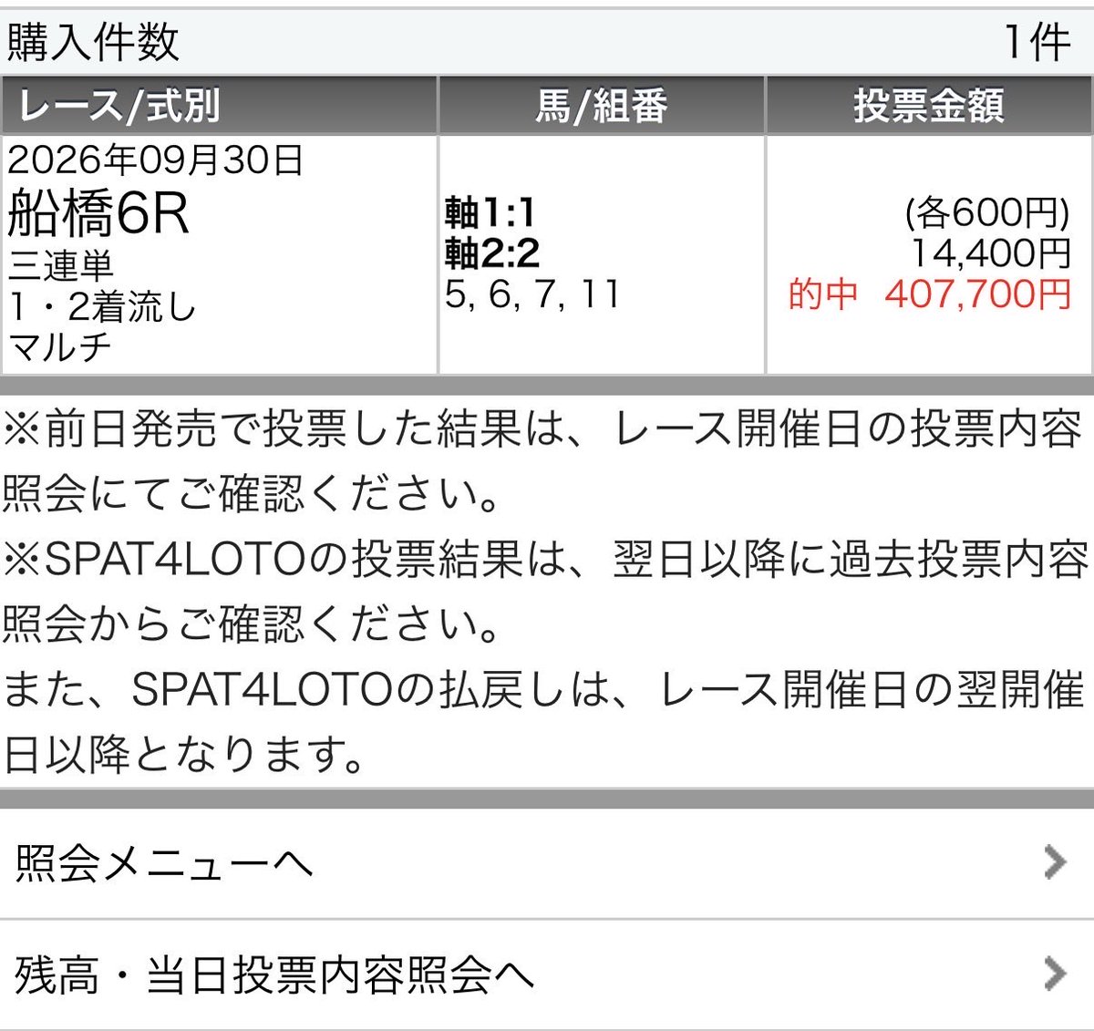 UMASUGIkeiba's tweet photo. ［船橋10R］無料予想希望者はいいね👍

㊗️本日船橋勝負レース 全的中㊗️
船橋9R【S+】◎ライトカーテン1着(3.1倍)
船橋6R【S】  ◎イーオレイ        2着(13.8倍)
船橋2R【S】  ◎ハクアイゴブレイ1着(6.5倍) https://t.co/cMzVrAh7Y1