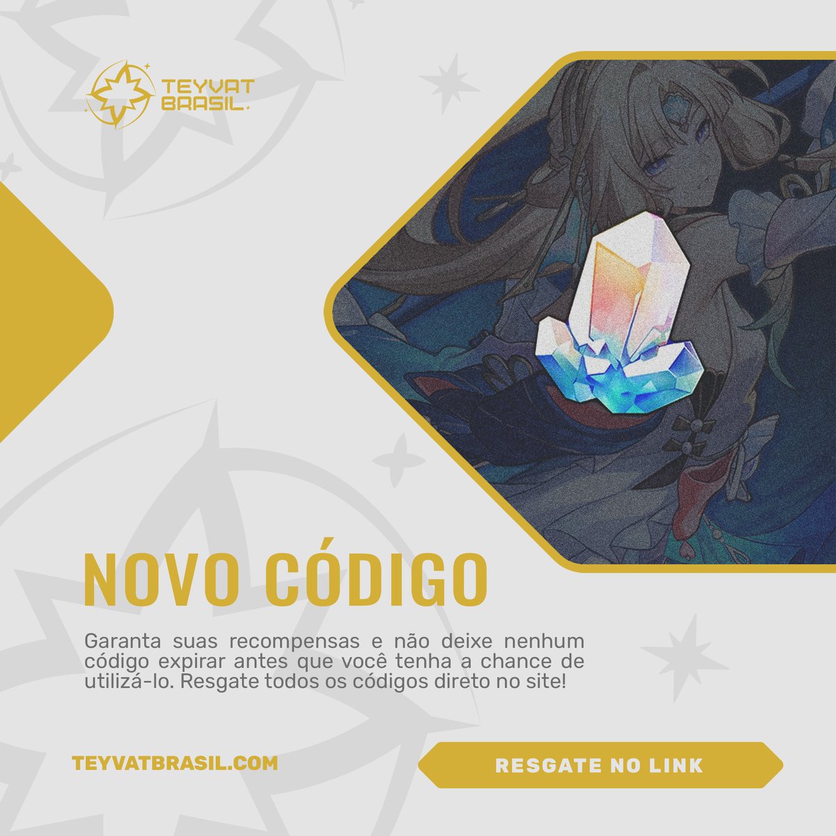 TeyvatBrasil's tweet photo. ✦ | Código de Resgate — Ver. 4.6

➧ RT4BPNA8FBS3
➧ PEARLAPPRAISE

#TeyvatBrasil #HonkaiStarRail #HoYocreators #Pearl https://t.co/YRUrd8bEHo