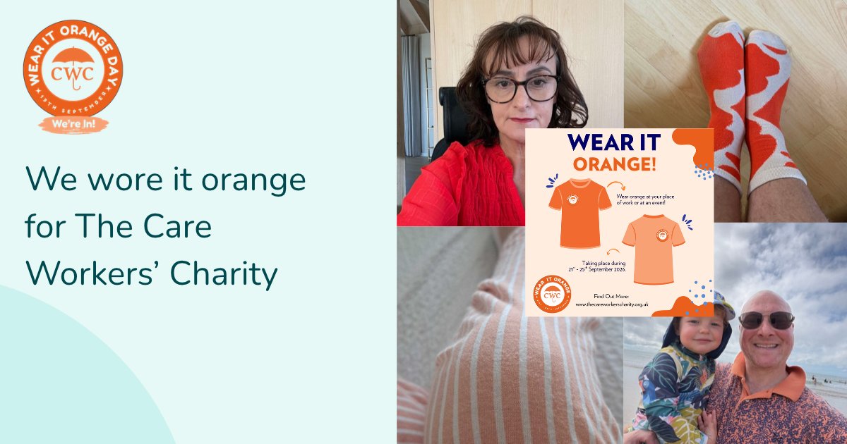 CareLineLive's tweet photo. 🧡 That's a wrap on Wear It Orange for Care Workers! This week our team wore orange in support of @CareWorkersCharity  and we're donating too, to help support care workers when they need it most. 

Thank you to everyone who got involved! 

#WearItOrange https://t.co/1M4l9YmiUW