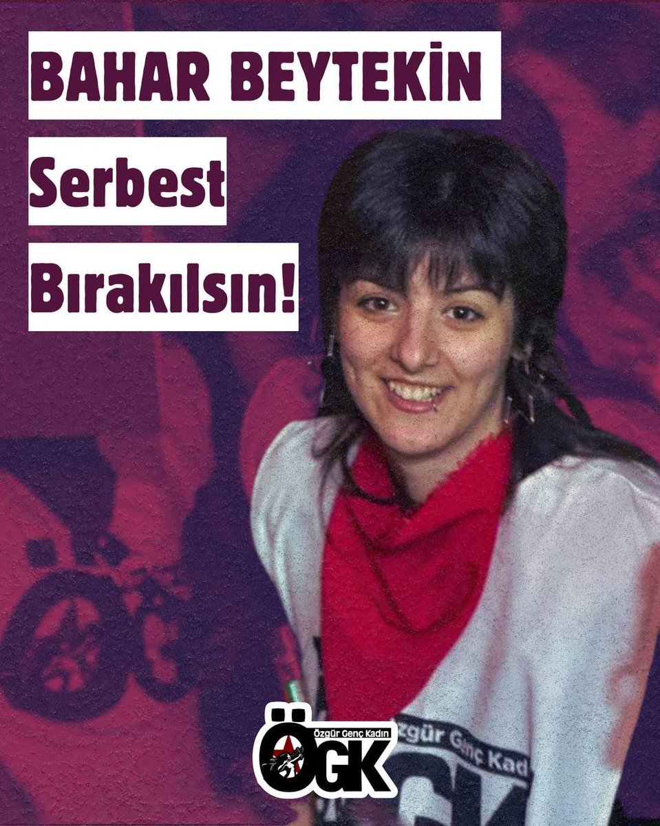 OzgurGencKadin0's tweet photo. Merkezi Koordinasyon üyemiz Bahar Beytekin, NATO karşıtı eylemlere katılma ihtimali gerekçesiyle başlatılan soruşturma kapsamında ifade vermek üzere gittiği Eskişehir Adliyesi’nde tutuklamaya sevk edildi.

NATO’ya seyirci kalanlar, onunla iş birliği yapanlar halklara karşı suç işliyor; Bahar değil.

Yoldaşımız Bahar Beytekin’i derhal serbest bırakın.