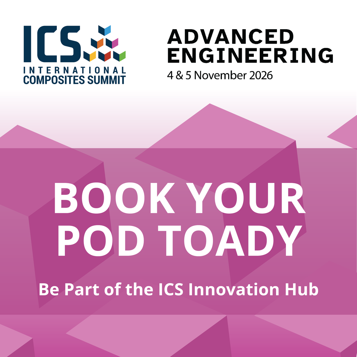 Int_Comp_Summit's tweet photo. Put your business in front of the UK engineering and manufacturing community at Advanced Engineering 2026.

Join the ICS Innovation Hub for a high-impact exhibition presence at the NEC Birmingham.

4–5 November

Book your pod: https://t.co/IfW5MI7Ye4 https://t.co/bfgIRh06yY