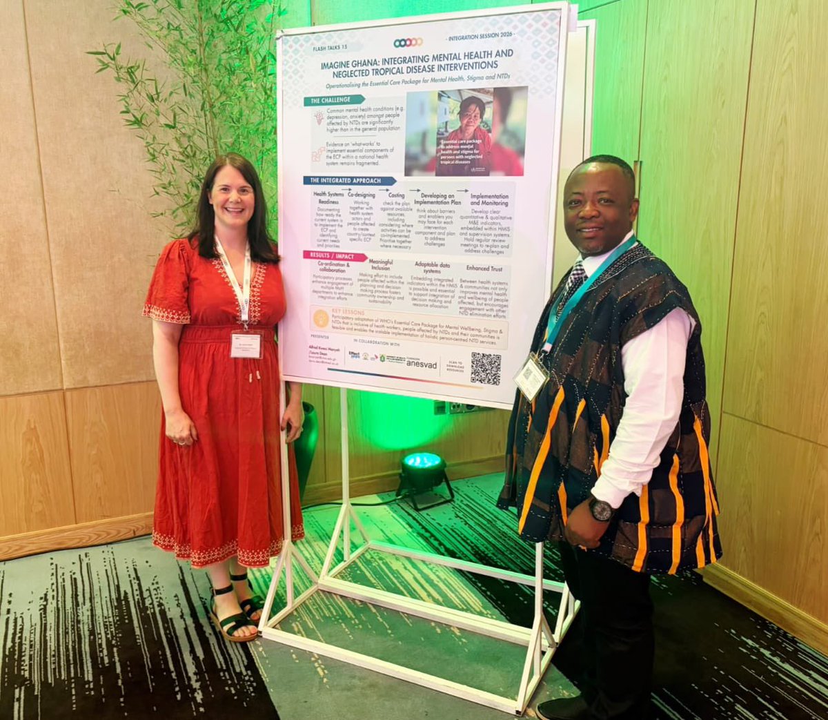 UHAS_NTD's tweet photo. Live from Kigali, Rwanda! 🇷🇼 #NNN2026

Our Director, Dr. Alfred Kwesi Manyeh, together with co-presenter Dr. Laura Dean presented IMAGINE GHANA! 🇬🇭🌍

You can't #BeatNTDs without healing the mind. https://t.co/jhuDLQAAbn
