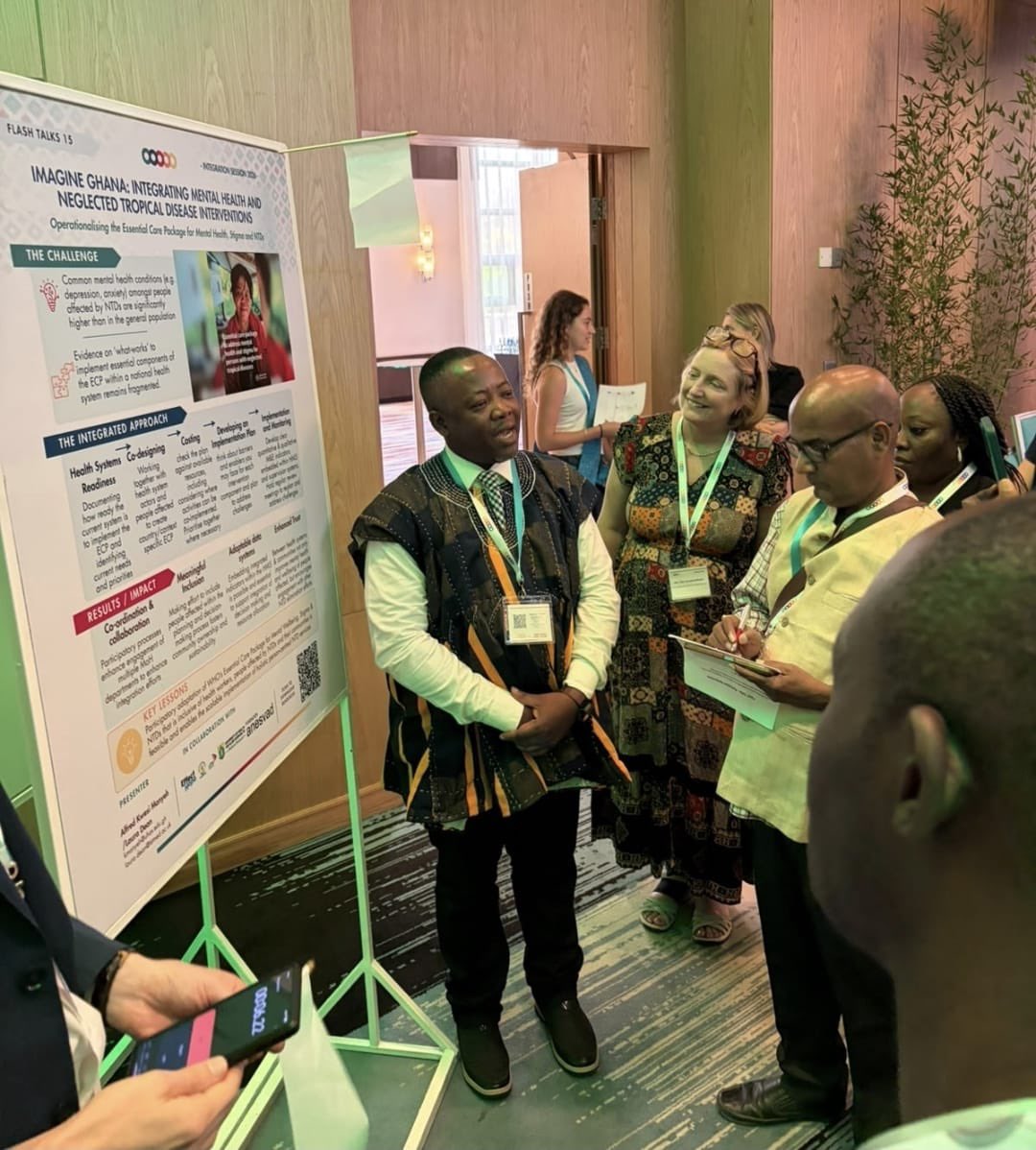 UHAS_NTD's tweet photo. Live from Kigali, Rwanda! 🇷🇼 #NNN2026

Our Director, Dr. Alfred Kwesi Manyeh, together with co-presenter Dr. Laura Dean presented IMAGINE GHANA! 🇬🇭🌍

You can't #BeatNTDs without healing the mind. https://t.co/jhuDLQAAbn