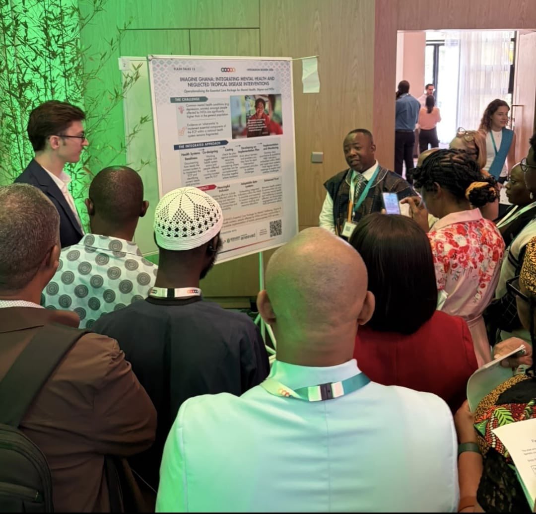 UHAS_NTD's tweet photo. Live from Kigali, Rwanda! 🇷🇼 #NNN2026

Our Director, Dr. Alfred Kwesi Manyeh, together with co-presenter Dr. Laura Dean presented IMAGINE GHANA! 🇬🇭🌍

You can't #BeatNTDs without healing the mind. https://t.co/jhuDLQAAbn