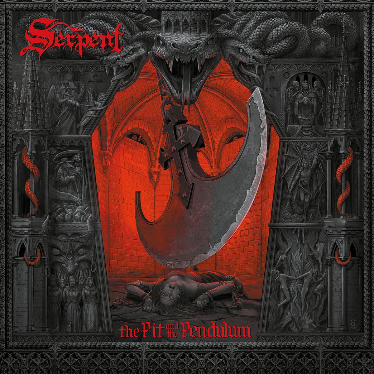 KMANRIFFSMetal's tweet photo. 2⃣0⃣2⃣6⃣: THE UPCOMING TERROR ⚔️
➡️️November 13th, 2026⬅️
SERPENT - The Pit and the Pendulum 🇸🇪⚛️
Debut album from Stockholm, Swedish Occult Melodic Death Metal outfit⚛️
BC➡️https://t.co/IzqxhJFKKw⚛️*
#Serpent #ThePitAndThePendulum #MelodicDeath #TheUpcomingTerror26 #KMäN https://t.co/mM7tvibdmV