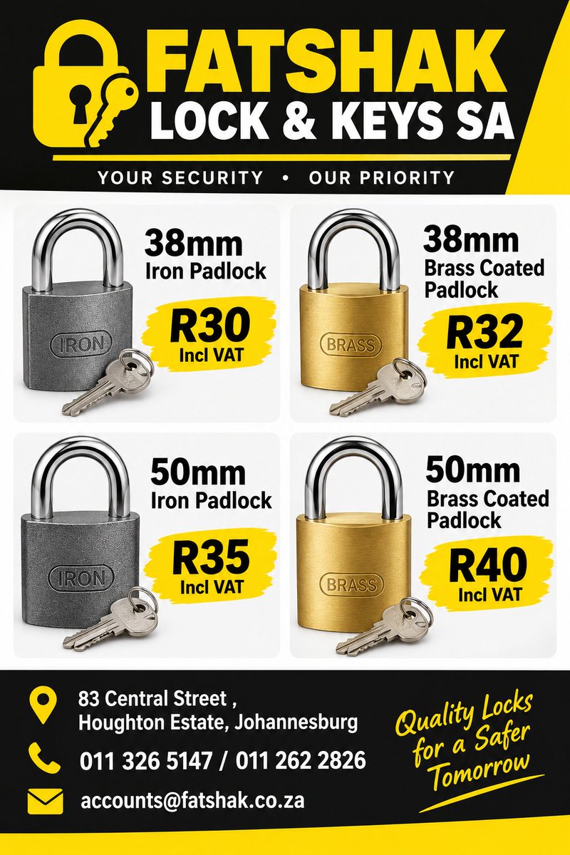 FatshakK's tweet photo. #Fatshak #Lock #Johannesburg #SafetyAboveAll https://t.co/IXACeoMKqY
