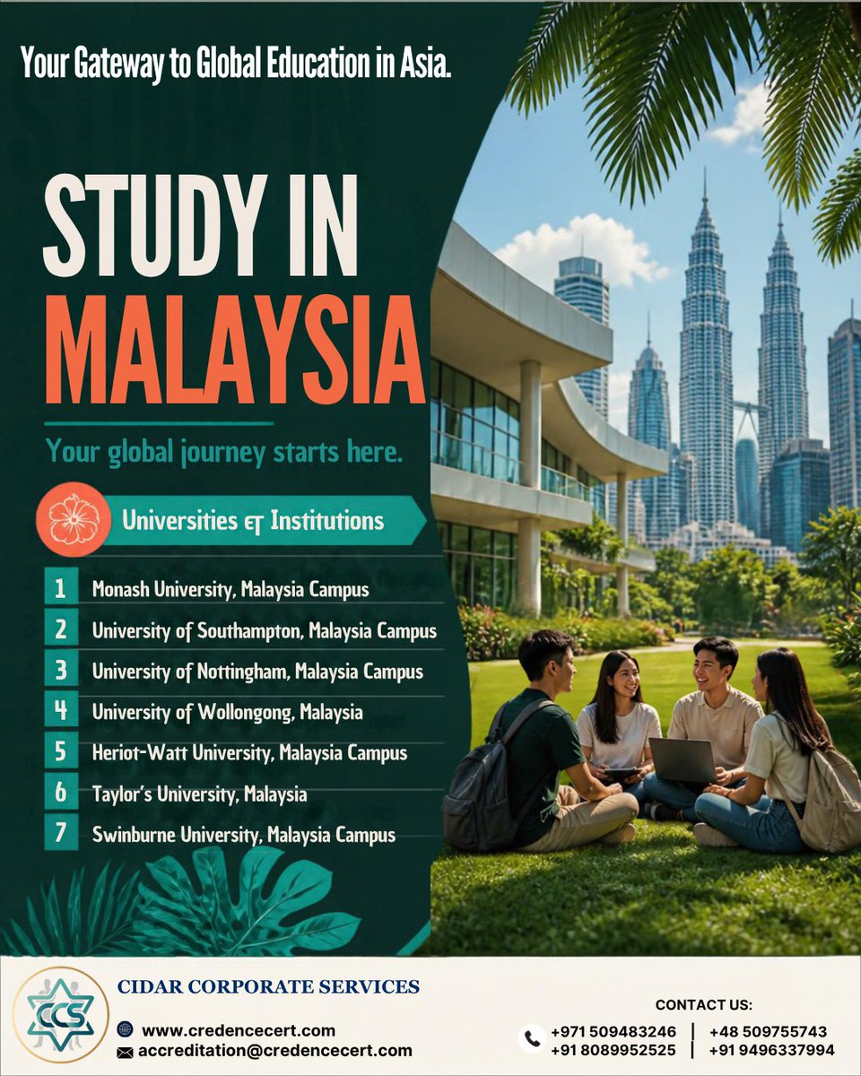 Cidar_Corporate's tweet photo. Your dream destination. Your global education journey. โ๏ธ๐
Explore study opportunities across the world๐
๐ฉ DM us to explore universities, courses & admission guidance.
Your future starts beyond borders! ๐
#StudyAbroad #StudyOverseas #InternationalEducation #GlobalEducation https://t.co/fgh2IpsXCt