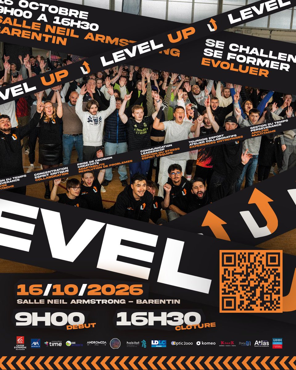 ColorsEsport's tweet photo. ⏳ [ 𝗝-𝟭𝟲 ] 𝗟𝗘𝗩𝗘𝗟 𝗨𝗣 𝟮𝟬𝟮𝟲

L'événement qui allie Esport et emploi est de retour ! Laissez les CV de côté pour prouver vos talents manette en main face aux recruteurs.

📅 16/10/26 | 9h-16h30
👇 Programme :https://t.co/gr4cwp1JEK

#LevelUp2026 https://t.co/N1Pf4BppYR