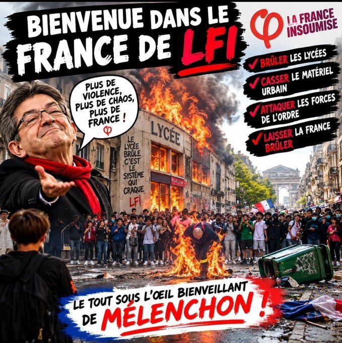 Danielo83's tweet photo. LFI recrute auprès des lycéens, une nouvelle milice LFIste ...
Il est temps que le gouvernement prenne également des décisions envers le maire putschiste bally bagayoko, plus pourri que Mollahchon, il lui manque seulement les cornes du  diable ... https://t.co/zlgVOgB2A2