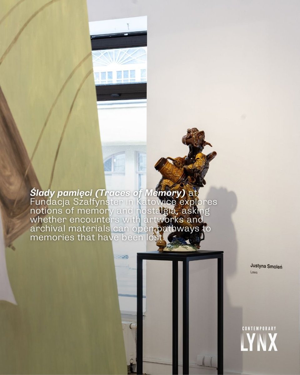 Lynx_art's tweet photo. "Ślady pamięci" (Traces of Memory) at Szałfynster in Katowice explores memory and nostalgia as both personal experiences and shared resources. The exhibition considers the community-building potential of nostalgia and the role of art in supporting people affected by dementia. https://t.co/Ftzcmq1Ivc