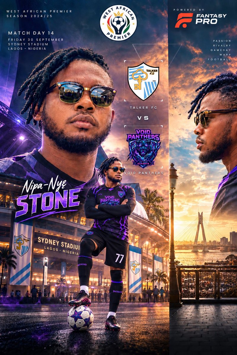 Void_Panthers10's tweet photo. 𝗜𝗧'𝗦 𝗠𝗔𝗧𝗖𝗛𝗗𝗔𝗬 !!! 👀🏆

🏆 West African League(Premier)
🏟  Sydney Stadium
🆚 Talker FC
⏰ 21:00 KO GMT 
📺 Sky Sports https://t.co/vArSxcwwu0
