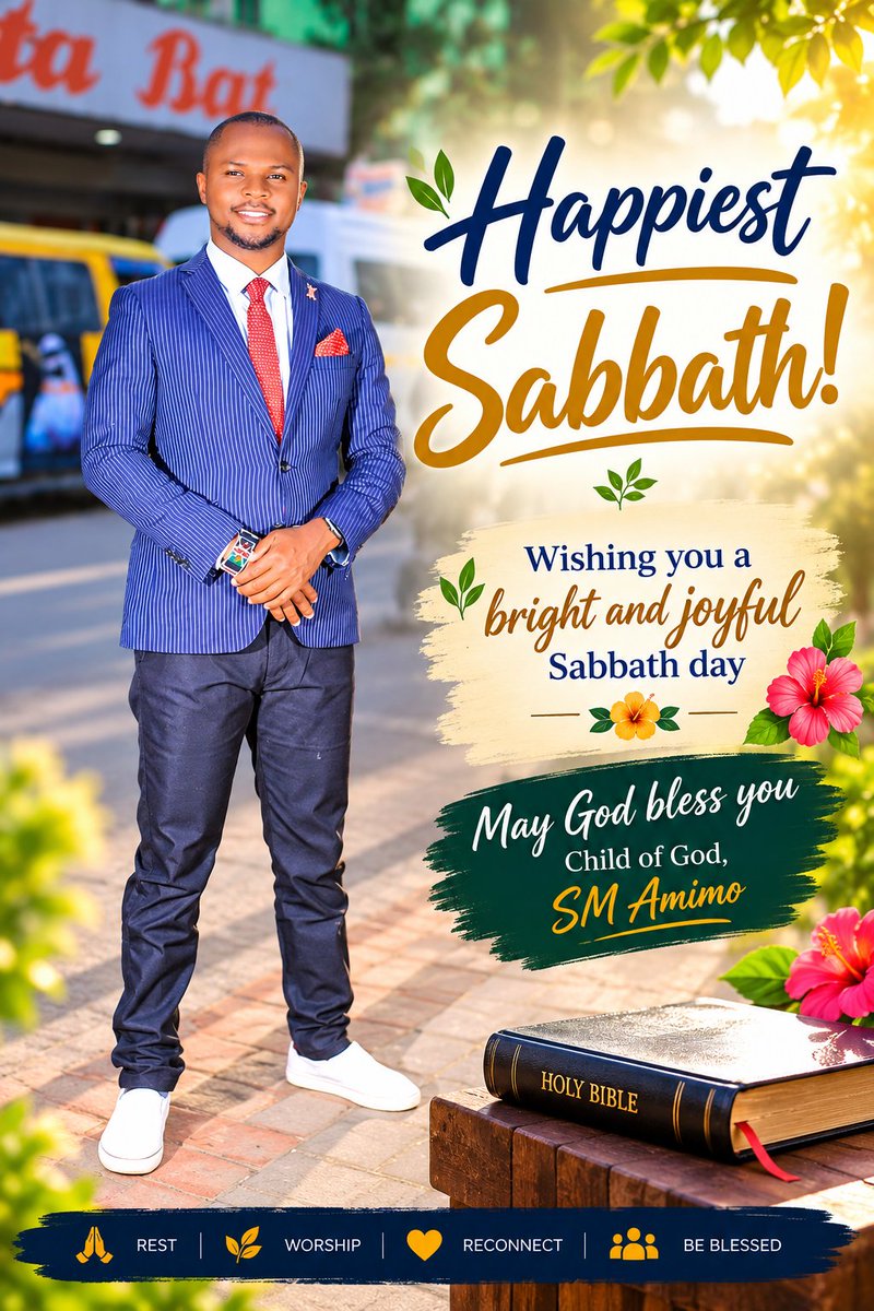 smamimo1's tweet photo. 🌺✨Happiest Sabbath! 🕊️
May today fill your heart with joy, your soul with peace, and your home with God’s presence 🙏🏽❤️

Rest. Worship. Rejoice. 🌿📖

#HappySabbath #SabbathBlessings #BlessedSabbath #SabbathJoy #SabbathPeace #RestInGod #WorshipGod #GodsPresence #JesusChrist https://t.co/i6s96xJ1nA