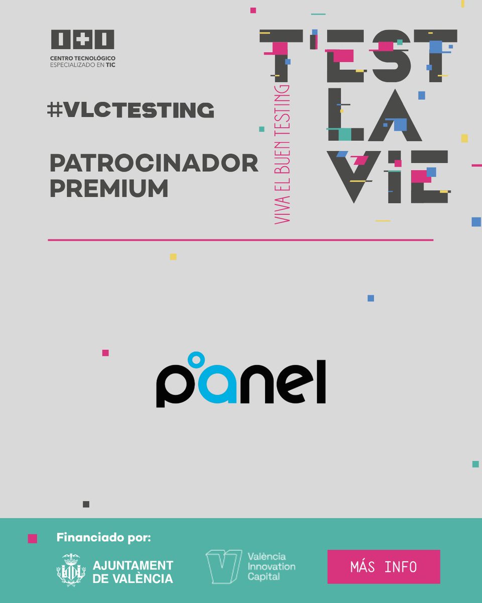 ITI_TIC's tweet photo. La transformación digital no va de incorporar más tecnología.
Va de elegir la adecuada, aplicarla con criterio y conseguir que personas, procesos y negocio avancen en la misma dirección.
En #VLCTESTING2026 contamos con Panel como patrocinador premium.
🎟️ Entradas: https://t.co/3wWW7dTaQ8
#SoftwareTesting #TransformaciónDigital #Tecnología