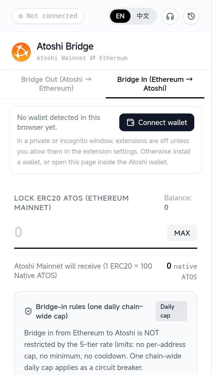 LIVINGBOYCRYPTO's tweet photo. 🚨🌉 ATOSHI BRIDGE IS LIVE! 🔥

ATOS ERC-20 on Ethereum can now be bridged to Native ATOS on Atoshi Mainnet.

🔄 1 ERC-20 = 100 Native ATOS

🔗 https://t.co/2FP2hSExWE

#ATOS #ATOSHI #AtoshiBridge #AtoshiMainnet #Web3 #LivingboyCryptonite https://t.co/66Mgol4Z4Z