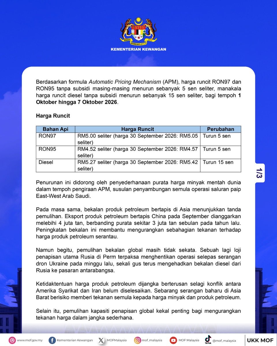 MOFmalaysia's tweet photo. Siaran Media MoF https://t.co/iGagm5pj1w
