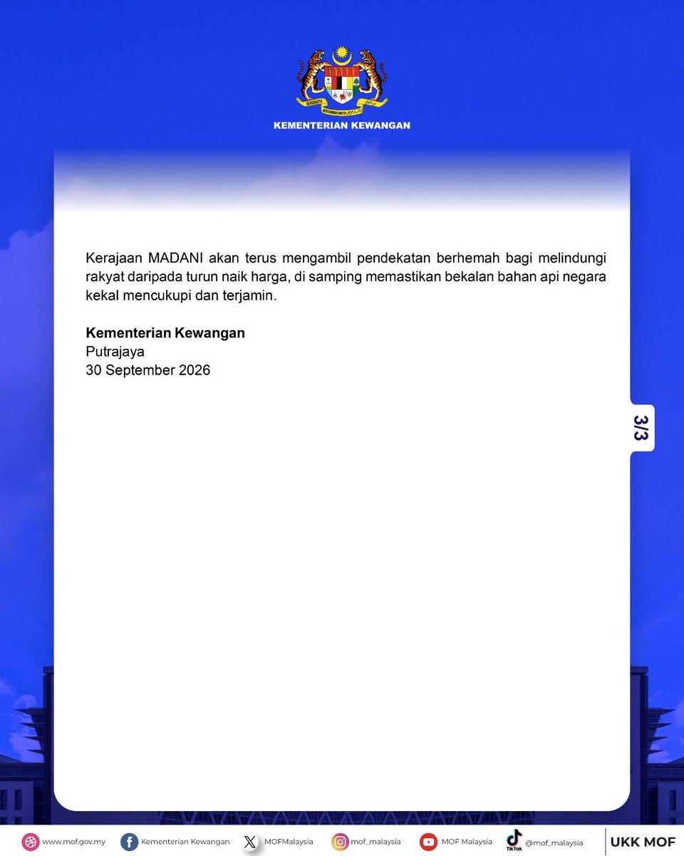 MOFmalaysia's tweet photo. Siaran Media MoF https://t.co/iGagm5pj1w