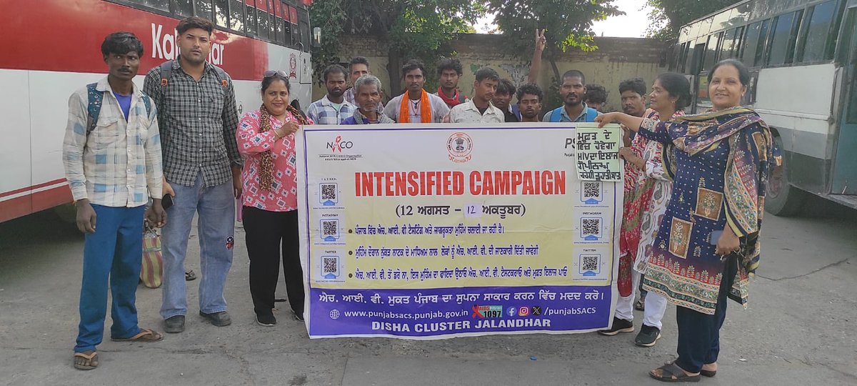 punjabsacs's tweet photo. The Intensified HIV Awareness Campaign is connecting with communities across Punjab to promote HIV prevention, informed choices, and a stigma-free society.
@NACOINDIA @HMPunjab @PunjabDOHFW

#hivawareness #intensifiedcampaign #hivfreepunjab #endstigma #awarenessmatters https://t.co/P9zgIBCHIT