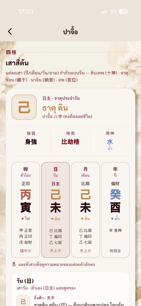 amaapp8's tweet photo. ดวงเจ้าสัวไม่ได้ต้องเกิด ธาตุทอง ค่ะ คนรวยระดับ CEO ในปาจื้อวัดจากว่า คุมดาวทรัพย์อยู่ไหม ไม่ใช่นับว่ามีดาวเงินกี่ดวง

ดาวทรัพย์ของแต่ละ Day Master ไม่เหมือนกัน

ไม้ → เงินคือดิน
ไฟ → เงินคือทอง
ดิน → เงินคือน้ำ
ทอง → เงินคือไม้
น้ำ → เงินคือไฟ

เปิดปาจื้อดู Day Master ดาวทรัพย์และคลังทรัพย์ : https://t.co/OPRTx5LnC4