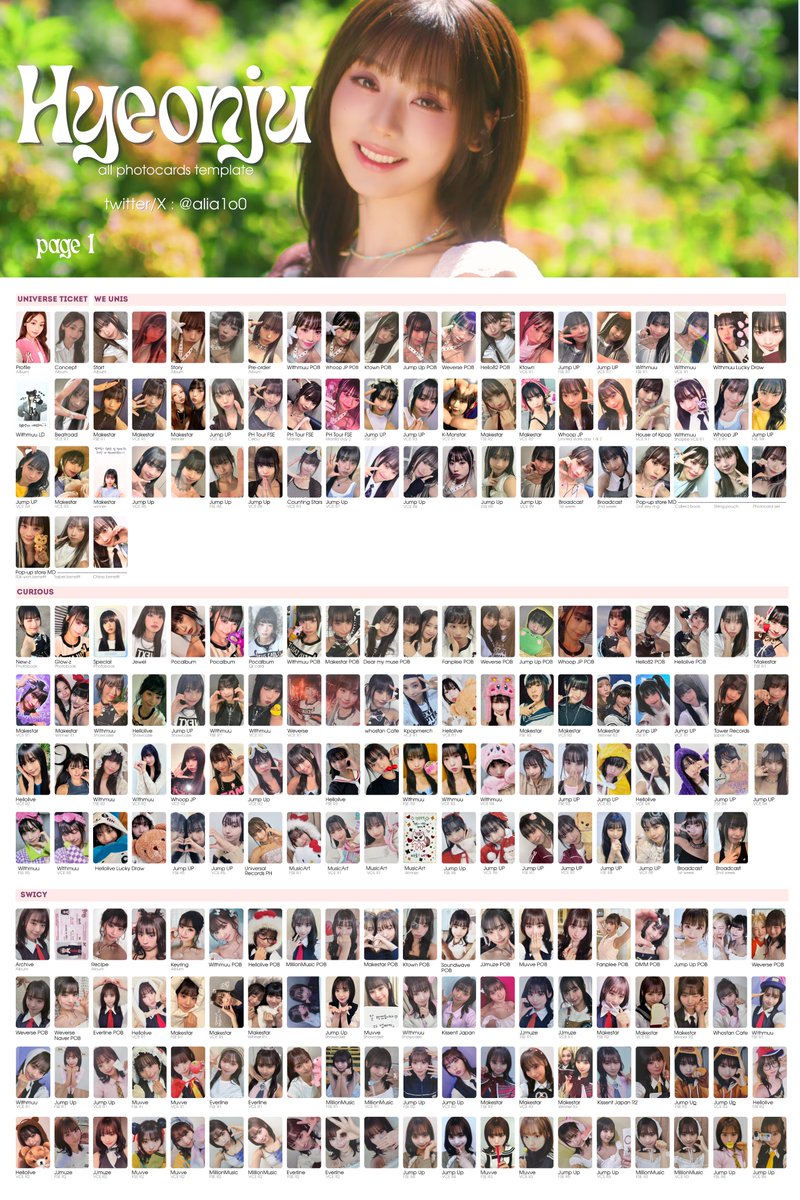 alia1o0's tweet photo. [ UNIS ] ALL PHOTOCARDS TEMPLATE WISHLIST  

better quality : https://t.co/pmywh2Y92g 

#HYEONJU #진현주 
#NANA #나나 

#UNIS #유니스 #UNI_Story https://t.co/PymPKe3vHD