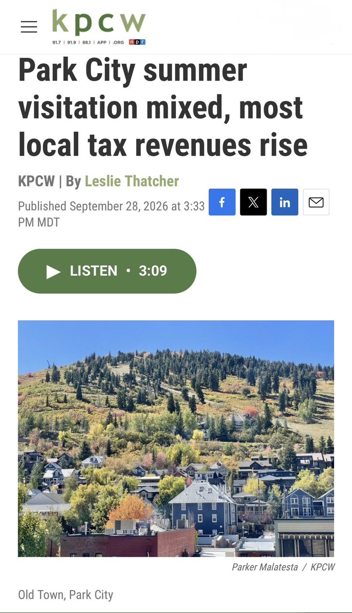 Lngwds's tweet photo. Some of our latest @Lngwds travel sentiment research is cited in this @KPCWRadio news story on visitation to @VisitParkCity!
#Travel #Tourism
 https://t.co/JOfyFAt6kr https://t.co/GdxgqTdqiv