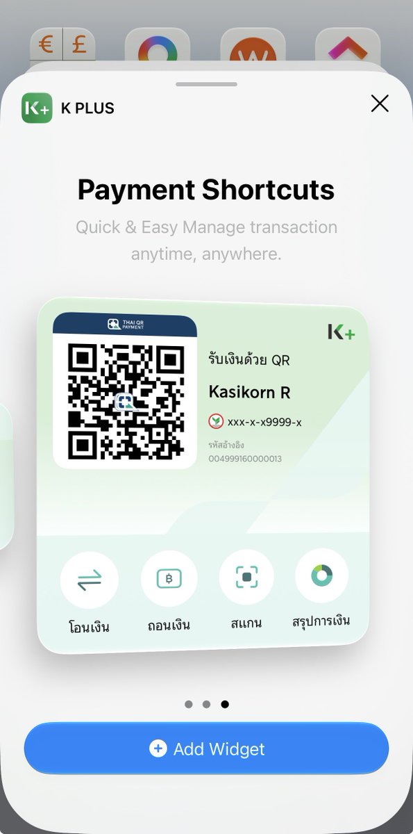jay_thvnkrn's tweet photo. 📌 K PLUS เพิ่ม OS Widget ใหม่ 3 แบบ ✨ พร้อมสอนวิธีตั้งค่า

ให้อัปเดตแอป “K PLUS” เวอร์ชั่นล่าสุดก่อน

วิธีตั้งค่ามี 2 วิธี
▪️วิธีที่ 1: เข้าแอป > โปรไฟล์ > การแสดงผล > QR รับเงินบน OS widget

▪️วิธีที่ 2: สร้าง widget หน้า Home > พิมพ์ค้นหา K PLUS แล้วเลือกแบบที่ต้องการ

แบบที่ 1 1:1 โอน ถอน สแกน
แบบที่ 2 Stack โอน ถอน สแกน สรุปการเงิน
แบบที่ 3 Full size มี QR Code และฟังก์ชั่นอื่นๆ
