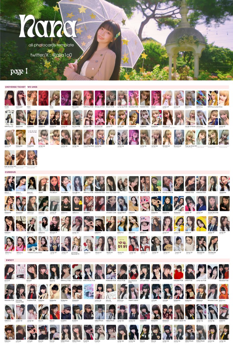 alia1o0's tweet photo. [ UNIS ] ALL PHOTOCARDS TEMPLATE WISHLIST  

better quality : https://t.co/pmywh2Y92g 

#HYEONJU #진현주 
#NANA #나나 

#UNIS #유니스 #UNI_Story https://t.co/PymPKe3vHD