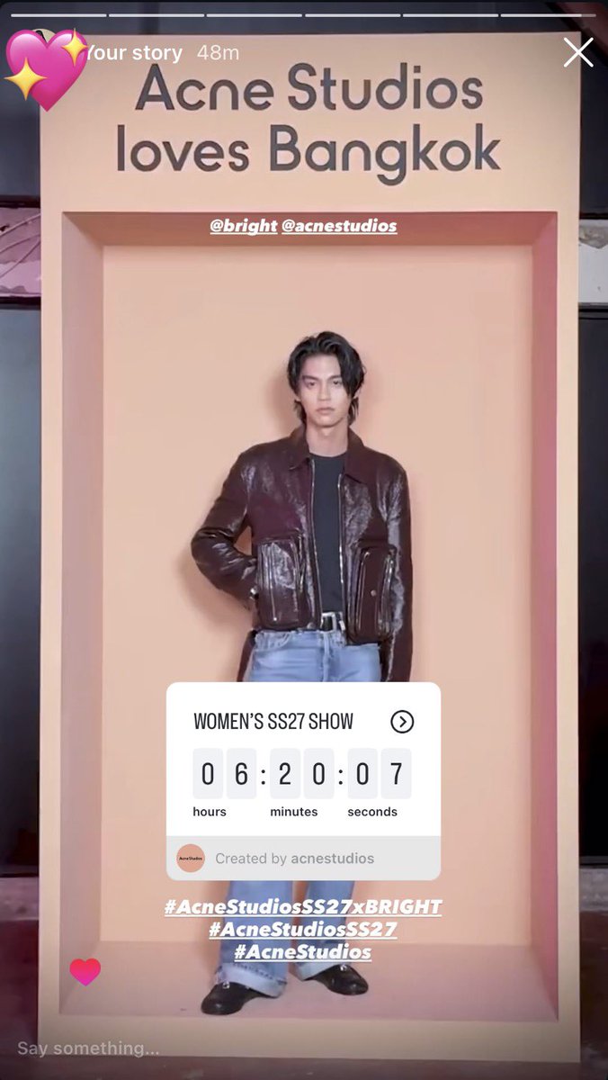 honeylemonnlilb's tweet photo. กี้ดด K. Blandine Larue Global Press &amp; Talent Director Acne Studios มากดใจที่แท็กสตอรี่ไปด้วยยย ตื่นเต้นที่จะได้เห็นไบร์ทที่งานคืนนี้แล้ว 🖤🦇

@bbrightvc @acnestudios 
BRIGHT WITH ACNE STUDIOS

#AcneStudiosSS27xBRIGHT
#AcneStudiosSS27
#AcneStudios
#bbrightvc https://t.co/6p4YREboxX