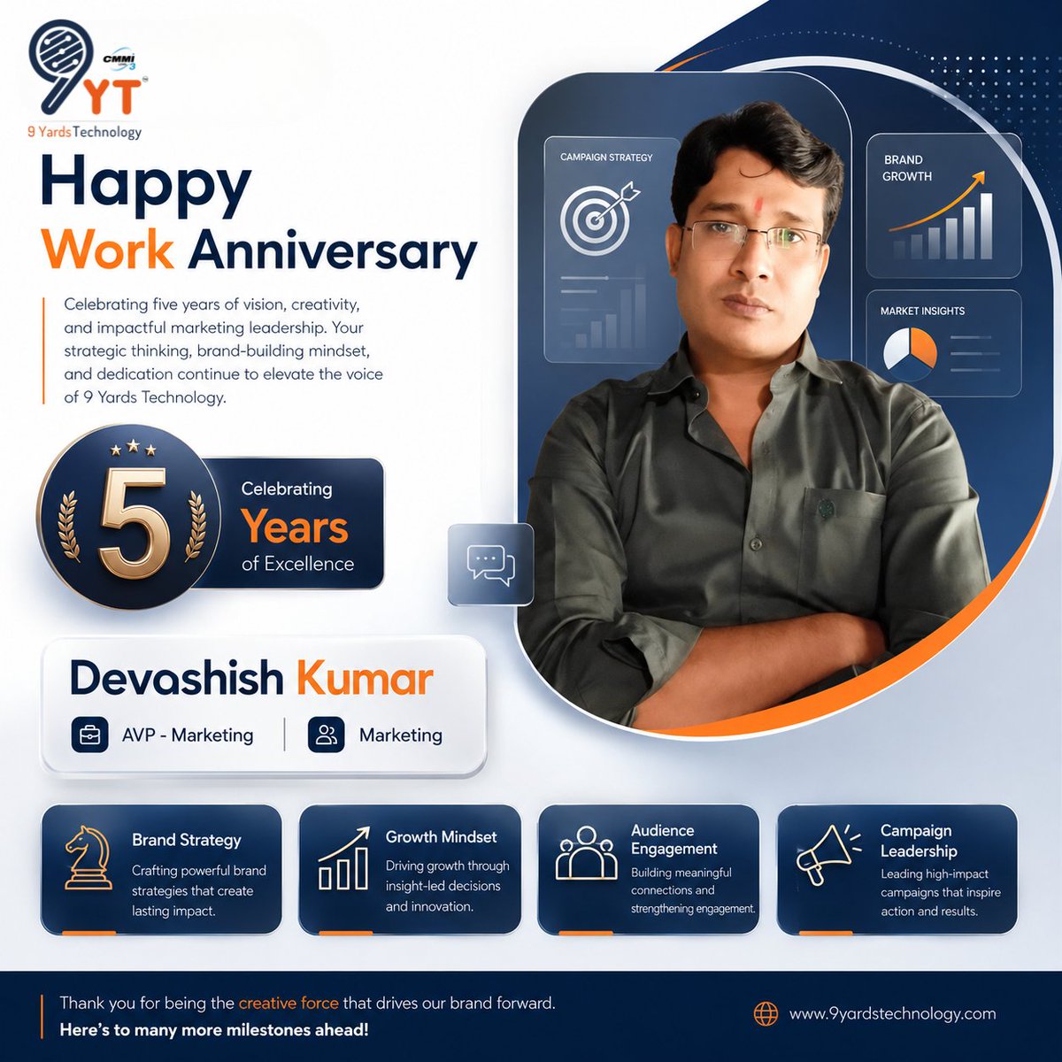9YardsTech's tweet photo. Celebrating Work Anniversaries This September!

A big congratulations to our amazing team members celebrating their work anniversaries this September!

𝐇𝐚𝐩𝐩𝐲 𝐖𝐨𝐫𝐤 𝐀𝐧𝐧𝐢𝐯𝐞𝐫𝐬𝐚𝐫𝐲!

#WorkAnniversary #SeptemberMilestones #9YardsTechnology #EmployeeAppreciation https://t.co/VOdk4vvBOp