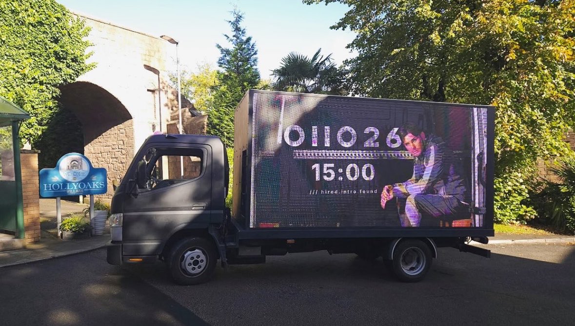 InfoHollyoaks's tweet photo. Hollyoaks has extended the mystery into Ste’s disappearance with a new van set to drive around Liverpool, Prescot, Widnes, Warrington and Runcorn throughout the day along with clues being revealed on Instagram. https://t.co/i2EY1mnmJN