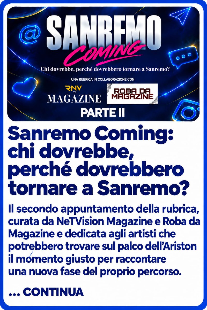 NeTVisionmagaz's tweet photo. #rassegnastampa 📌LEGGI ARTICOLO⤵️⤵️
https://t.co/ABWTuoi0R6
#pierpaolopretelli #NonCapiscoProprio #gfvip #veritànascoste #TurchiaItalia #HandeErçel #Lostatodellecose #TuttoLAmoreCheResta #IlParadisoDelleSignore #sanremo #ReteNeTVision https://t.co/7oyPOBklTY