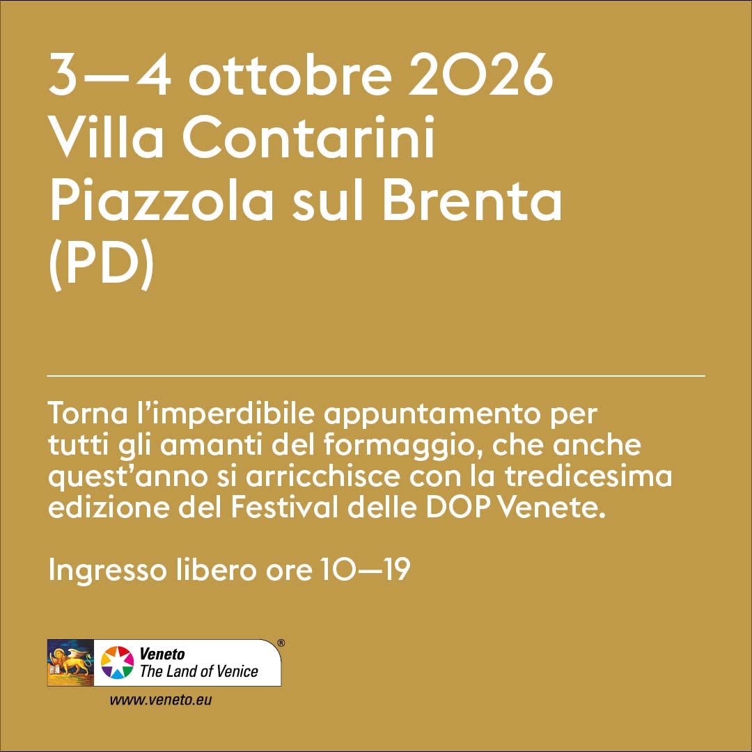 Monte_Veronese's tweet photo. Il 3 e 4 ottobre 2026 ci vediamo alla 22ª edizione di Caseus Italy, a Piazzola sul Brenta (PD). A completare il programma, la 13ª edizione del Festival delle DOP Venete
ℹ https://t.co/lLfXARYFyB
#monteveronese #caseus2026 #festivaldelledopvenete https://t.co/N2nY6oj9D8