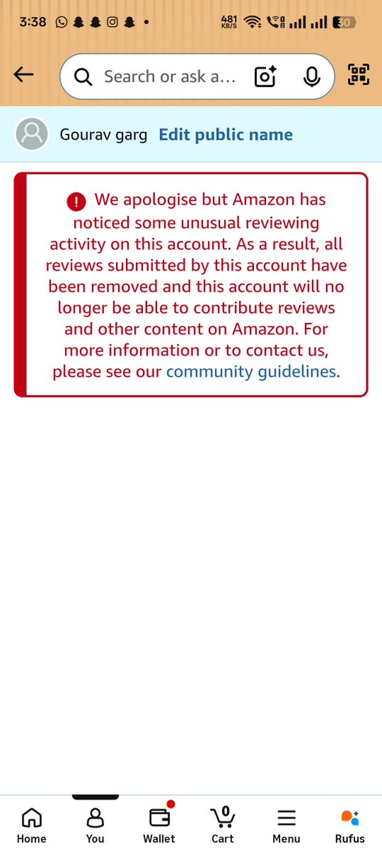 Gouravgarg9's tweet photo. @amazonindia @amazon @AmazonHelp  I’m currently unable to write or submit a review for any product I have purchased from Amazon. My review option appears to be restricted/locked.
Please look into this issue and unlock my product review option at the earliest. https://t.co/Udkg4OcJ7m