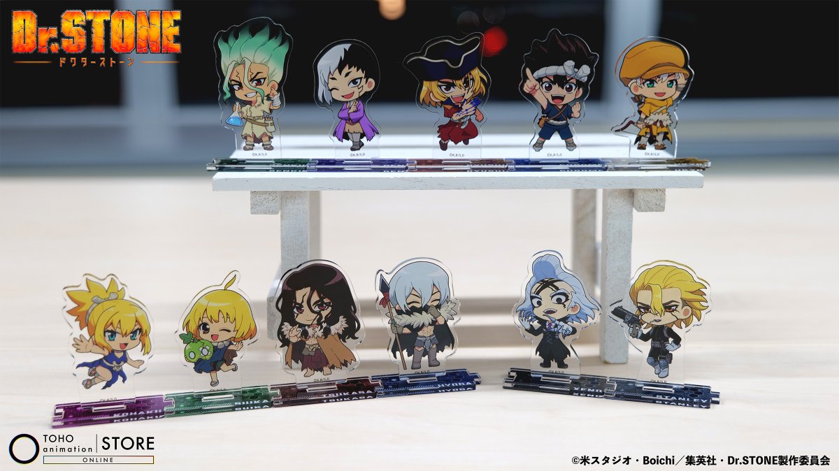 TOHOanimeSTORE's tweet photo. 【TVアニメ『#DrSTONE』】

／
#AnimeJapan 2026
数量限定でEC販売中！
＼

キャラクタービジュアル使用のオリジナルグッズや
日常使いにぴったりなティッシュカバーを販売中🚀

🔗詳細はこちら
https://t.co/z9E6FKg6KT
※在庫がなくなり次第、販売終了となります

#ドクターストーン https://t.co/ByNEvkvF1c