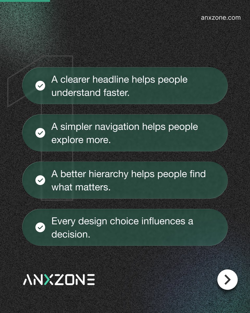 anxzonedesign's tweet photo. We stopped treating design as an output and started seeing it as a series of decisions. Every screen shapes behaviour. Every interaction adds or removes friction. Design isn’t decoration, it’s strategy made visible. https://t.co/FHNj3tJieH