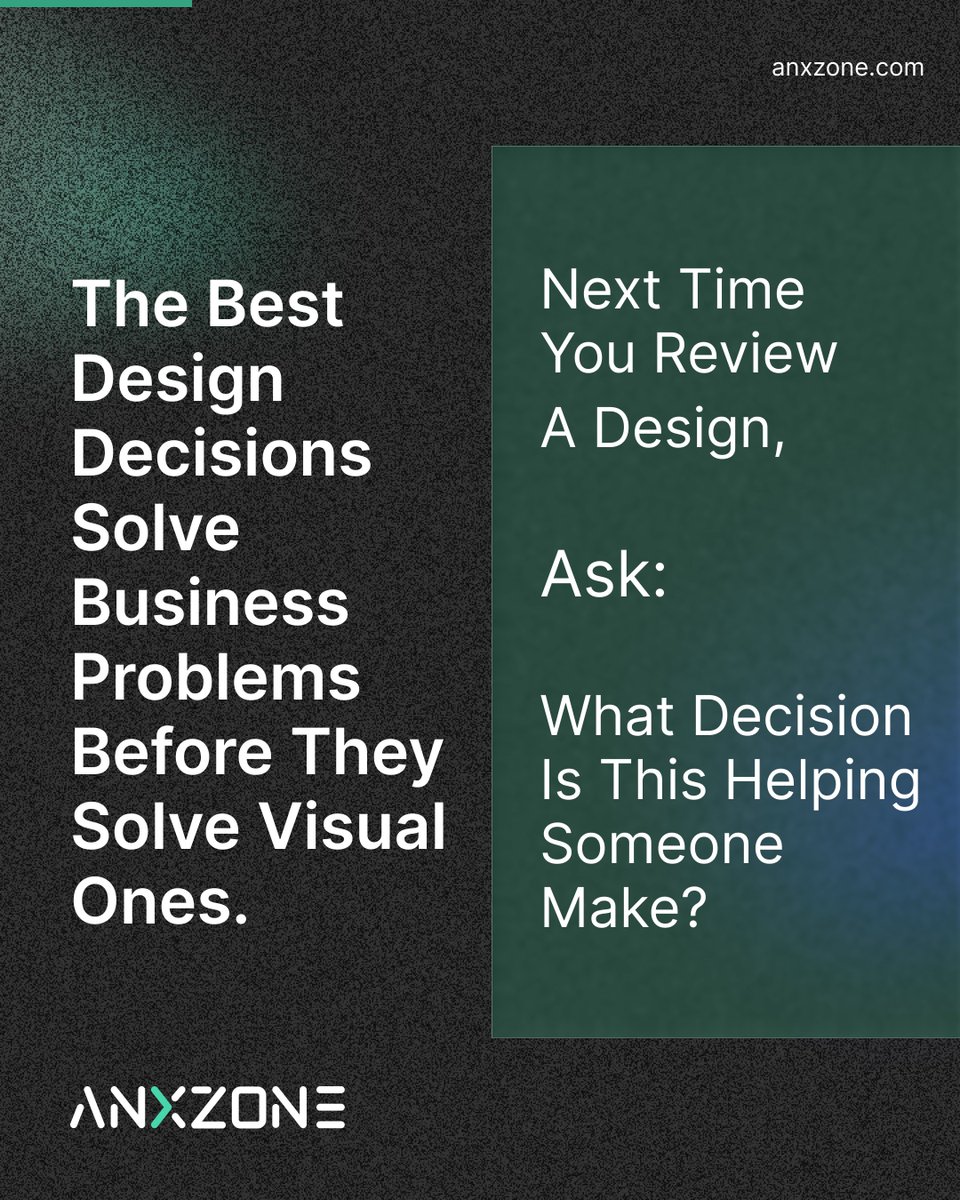 anxzonedesign's tweet photo. We stopped treating design as an output and started seeing it as a series of decisions. Every screen shapes behaviour. Every interaction adds or removes friction. Design isn’t decoration, it’s strategy made visible. https://t.co/FHNj3tJieH