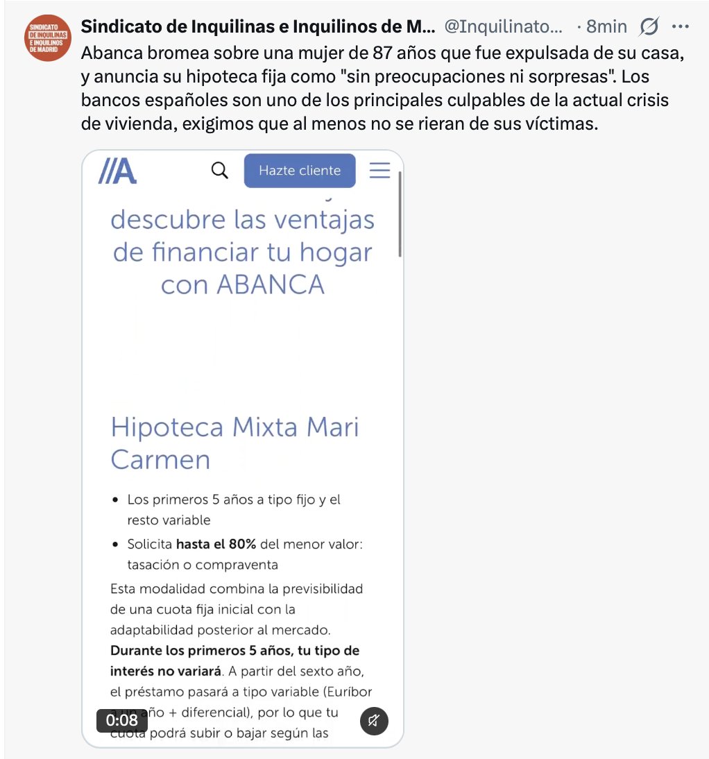 elequidistante's tweet photo. La hipoteca Maricarmen lleva por lo menos desde 2022.

Como muestra de lo rigurosos que sois, la verdad, ha quedado muy bien. https://t.co/Carf17AQc1