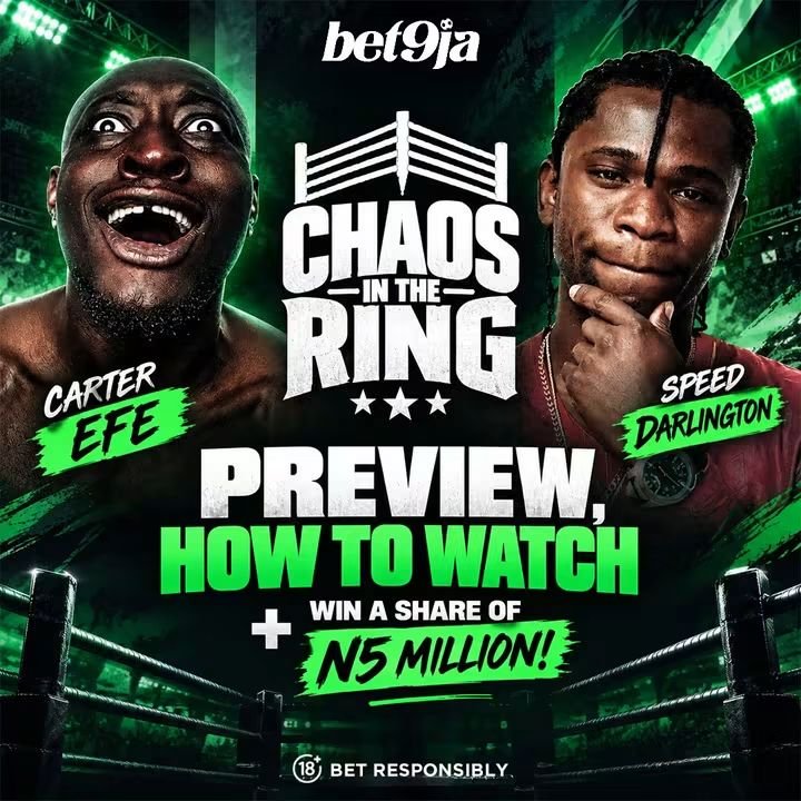 mrpatricktips34's tweet photo. 🥊 Chaos is coming… 

Full fight card, how to watch LIVE + your chance to win ₦5 MILLION 👇

🔗 Read Here: https://t.co/KandgpLqr1 https://t.co/XaRRzmp9p5
