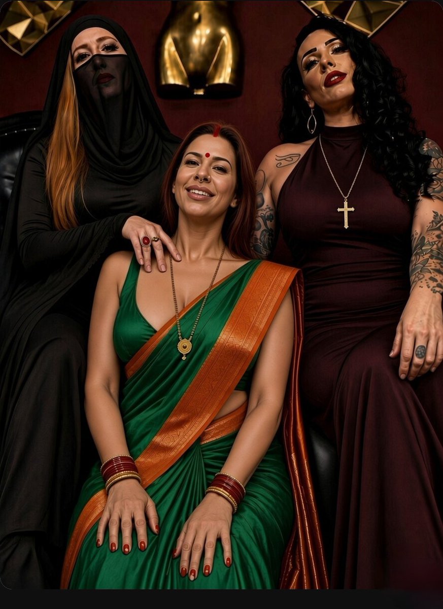 yours_siya's tweet photo. Three different paths… one beautiful sisterhood.
Faith may divide the world, but love always finds a way to unite us. ❤️

Is there anything Missing 🤔🤔 then pls suggest. https://t.co/WM8isyyMEk