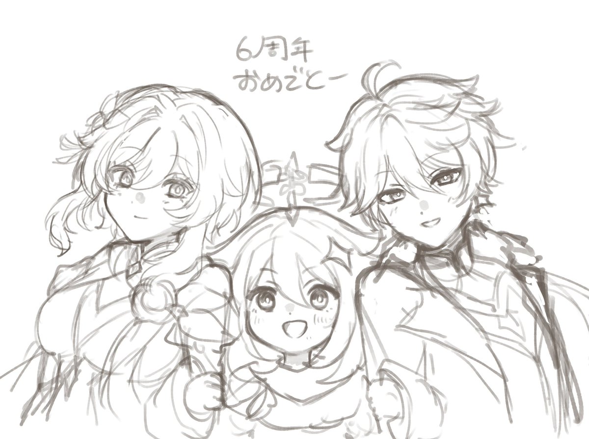REsitodo's tweet photo. まずはおめでとう。
6周年お祝いイラスト没った囧 https://t.co/YXWxph7s2V