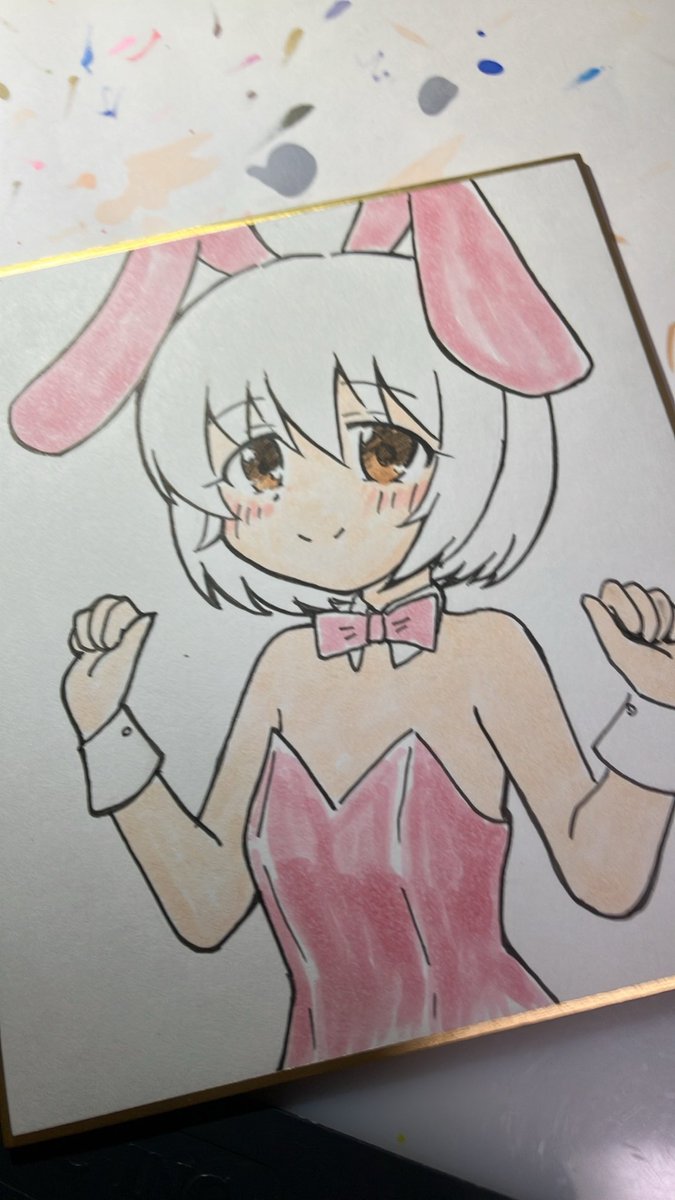 pom_katamoto's tweet photo. 久々に小春ちゃん描いてみてるけど、髪の色何試し塗りしてもしっくりこなくてめっちゃ困ってる

バニー衣装はただの趣味 https://t.co/yXB99iIT9N