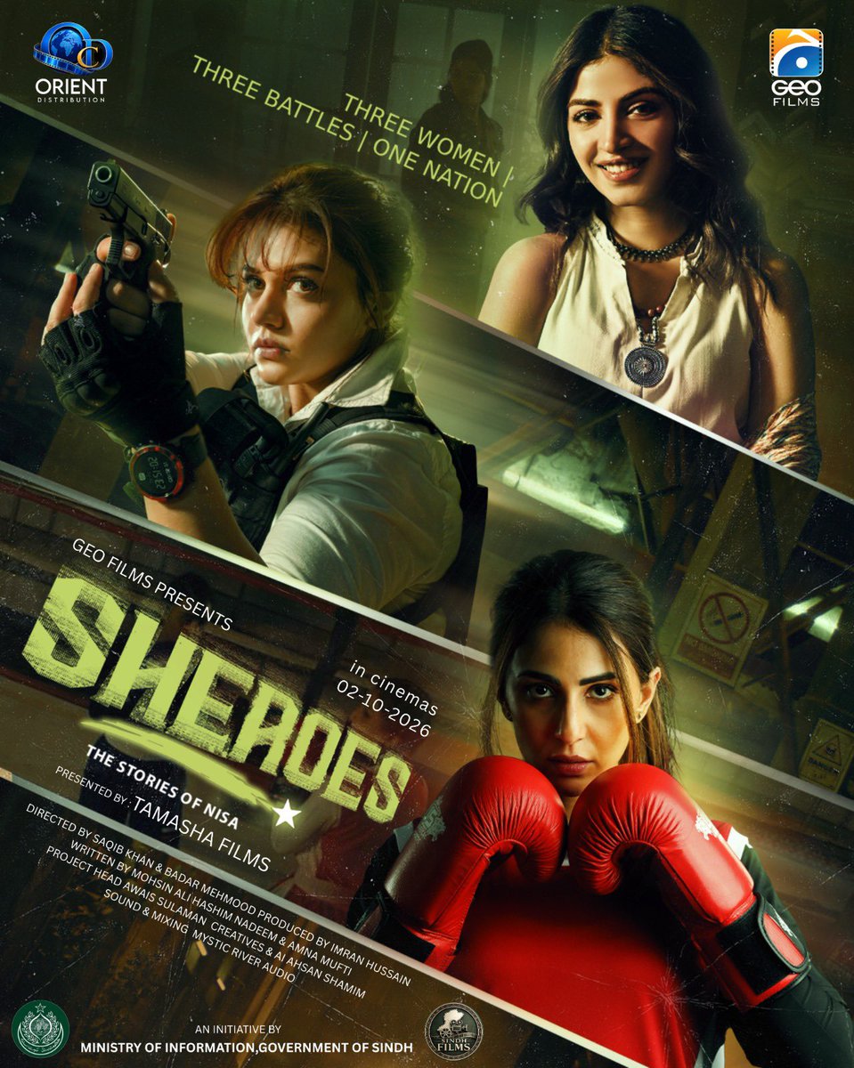 ImUniverse_'s tweet photo. SHEROES - THE STORIES OF NISA

Three Battles. Three Women. One Nation:
GEO FILMS Presents SHEROES - Thee Stories of Nisa. An anthology of three powerful stories - Artist, Punch &amp; Gear Up - celebrating the courage, resilience and strength of Pakistani women. https://t.co/zjjiD01JLf