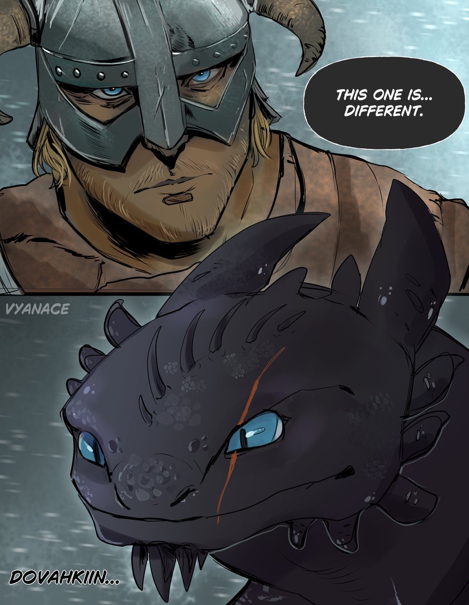 vyaroos's tweet photo. Dragonborn: to train a Dovah 🐉

I've been playing a lot of skyrim recently and thought Httyd would fit well here. So here it is

#howtotrainyourdragon #httyd #skyrim #fanart #dragonborn https://t.co/zxG40W5uz7